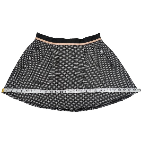 BCBGeneration Mini Skirt Faux Leather Trim Black White Rose Gold 2 QUT3E338 - Picture 12 of 14